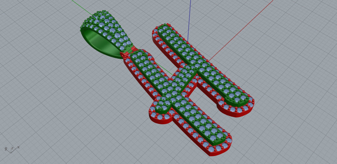 CURVED LETTER H 3D print model_1