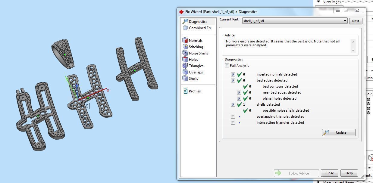 CURVED LETTER H 3D print model_10