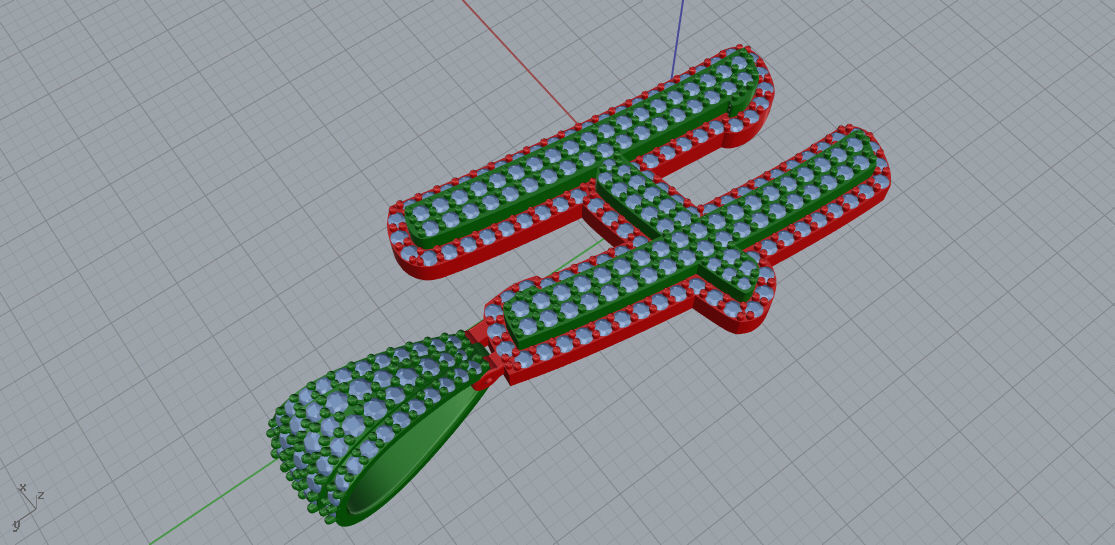 CURVED LETTER H 3D print model_4