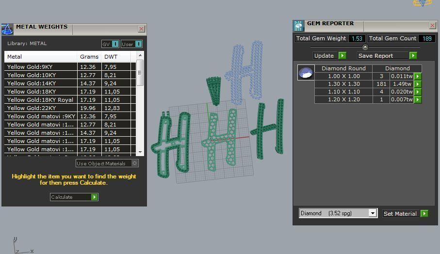 CURVED LETTER H 3D print model_2