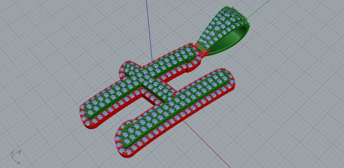 CURVED LETTER H 3D print model_6