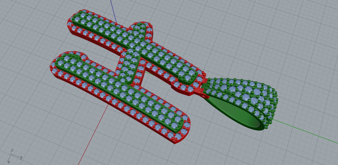 CURVED LETTER H 3D print model_5