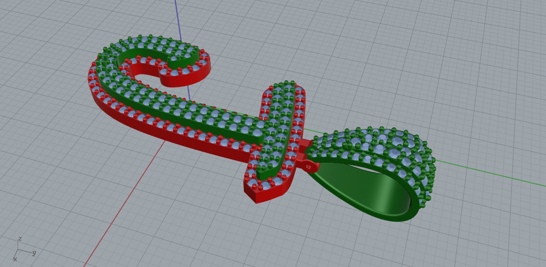 CURVED LETTER J 3D print model_5