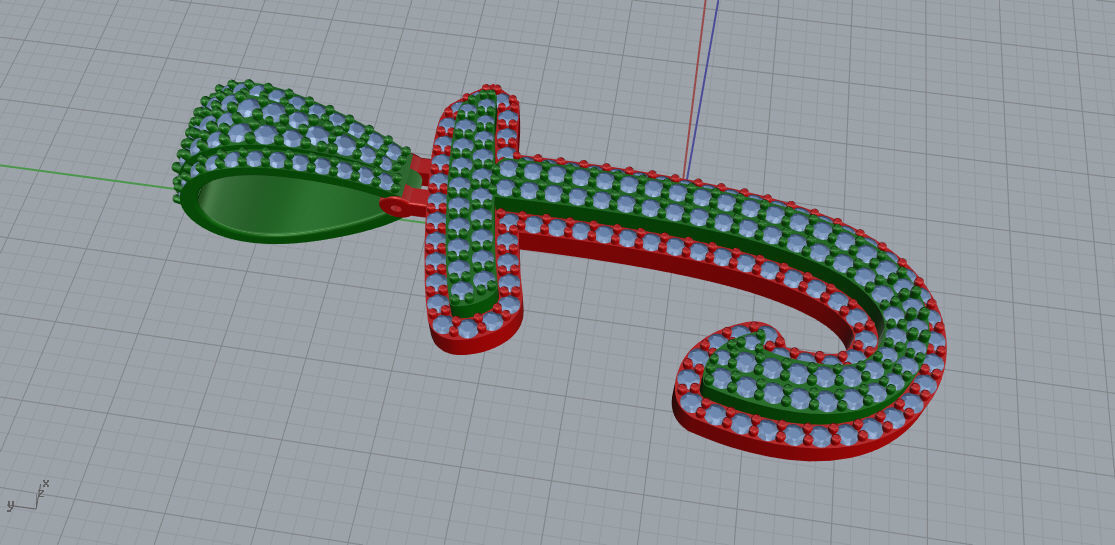 CURVED LETTER J 3D print model_3