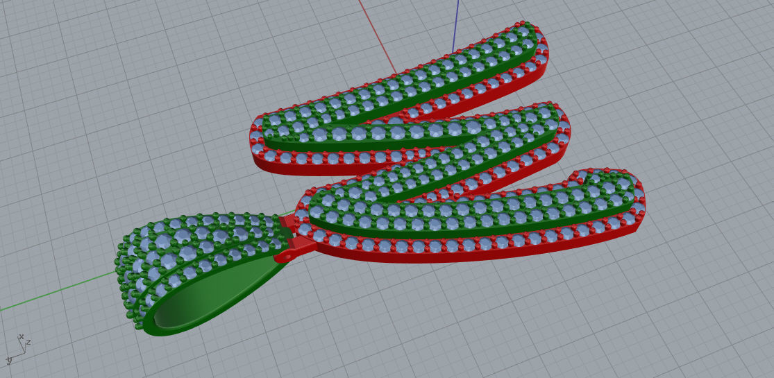 CURVED LETTER M 3D print model_4