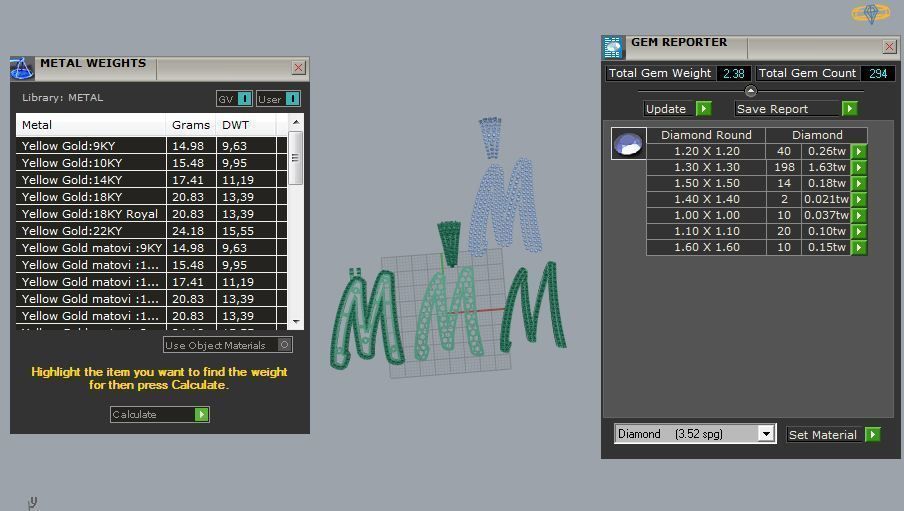 CURVED LETTER M 3D print model_2