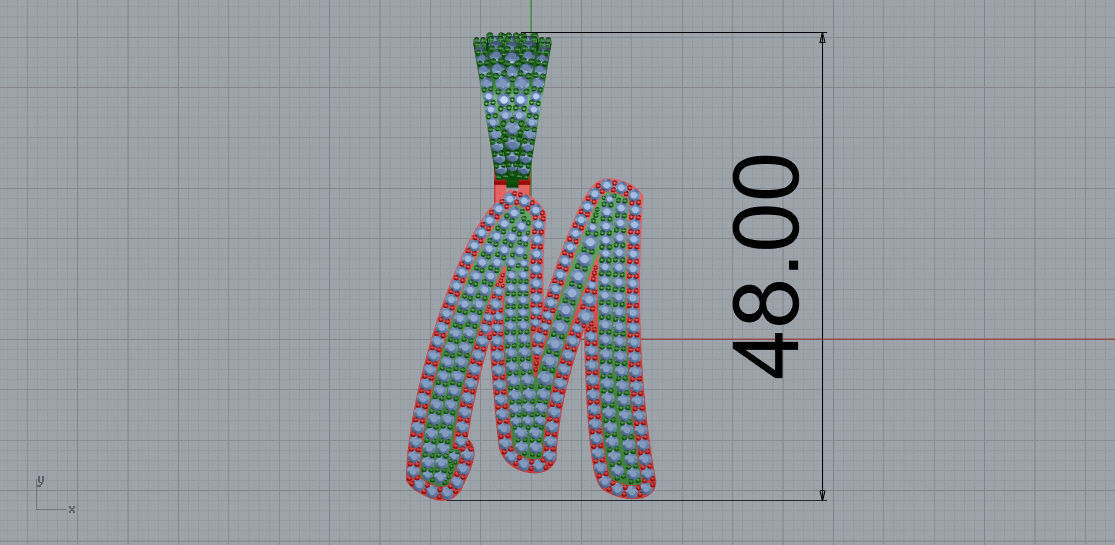 CURVED LETTER M 3D print model_7