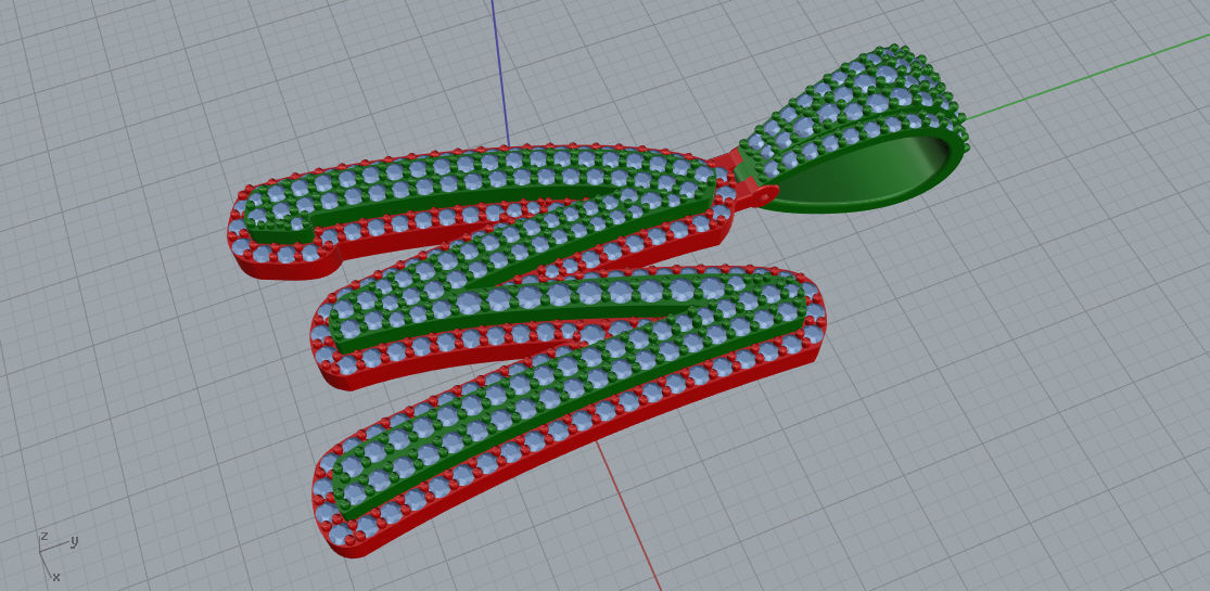 CURVED LETTER M 3D print model_6