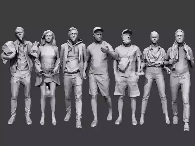 Lowpoly People Casual Pack Volume 28