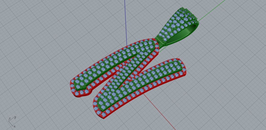 CURVED LETTER N 3D print model_6