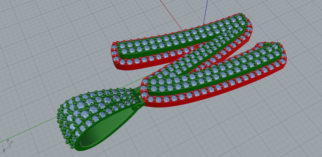 CURVED LETTER N 3D print model_4