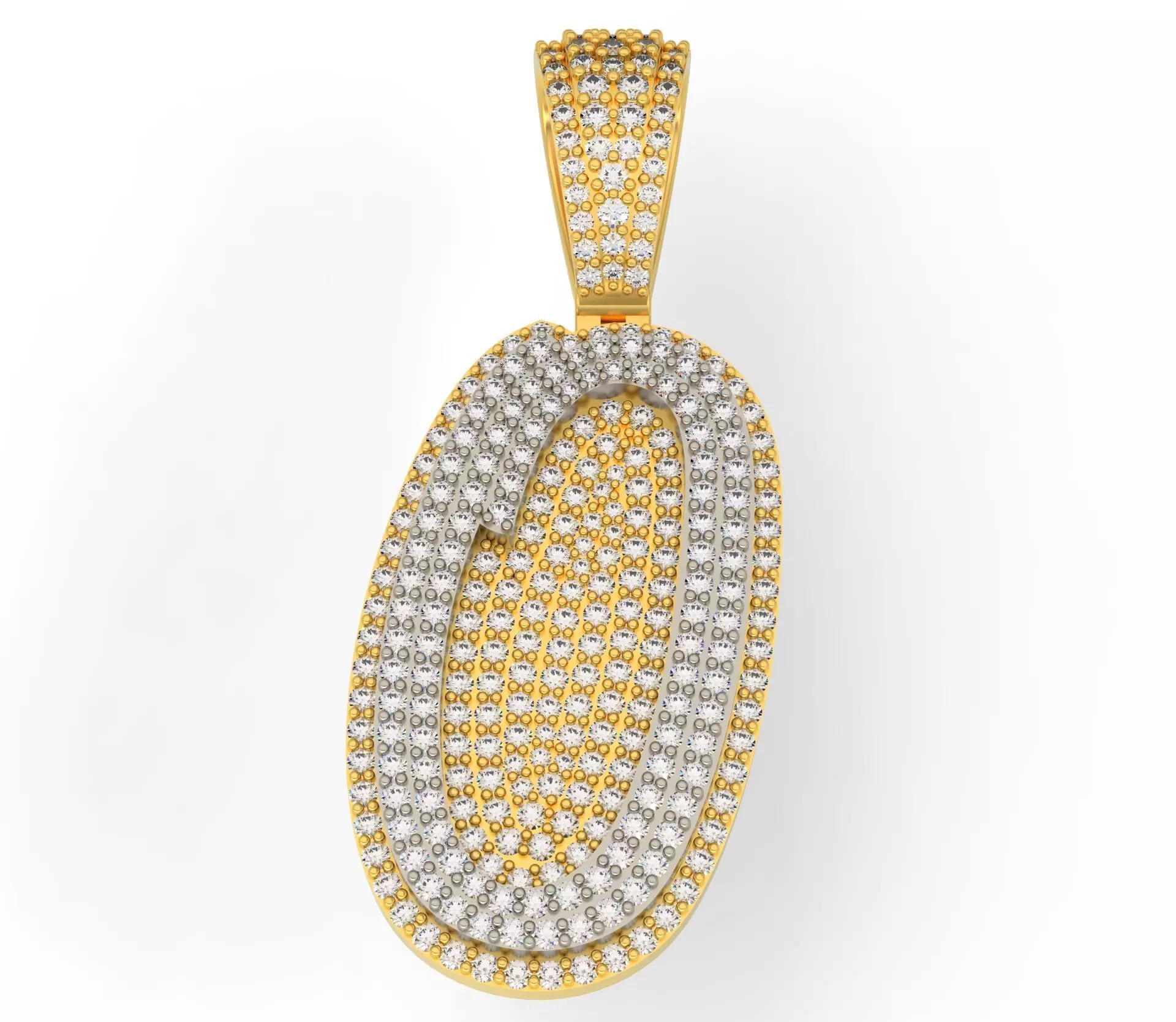 CURVED LETTER O 3D print model_0