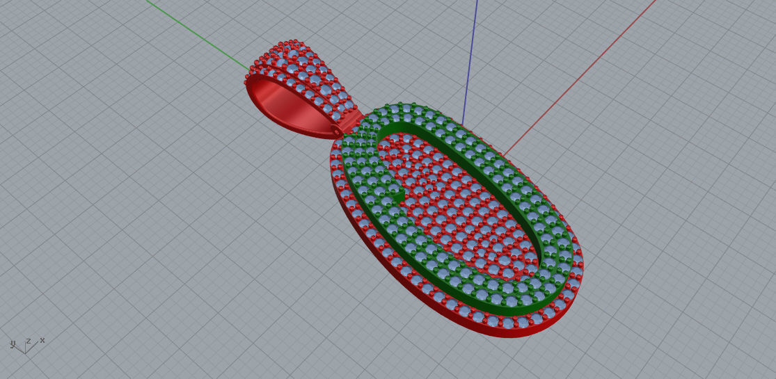 CURVED LETTER O 3D print model_1