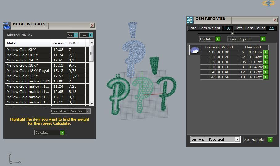 CURVED LETTER P 3D print model_2