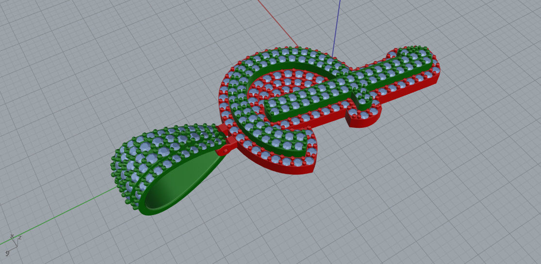 CURVED LETTER P 3D print model_4