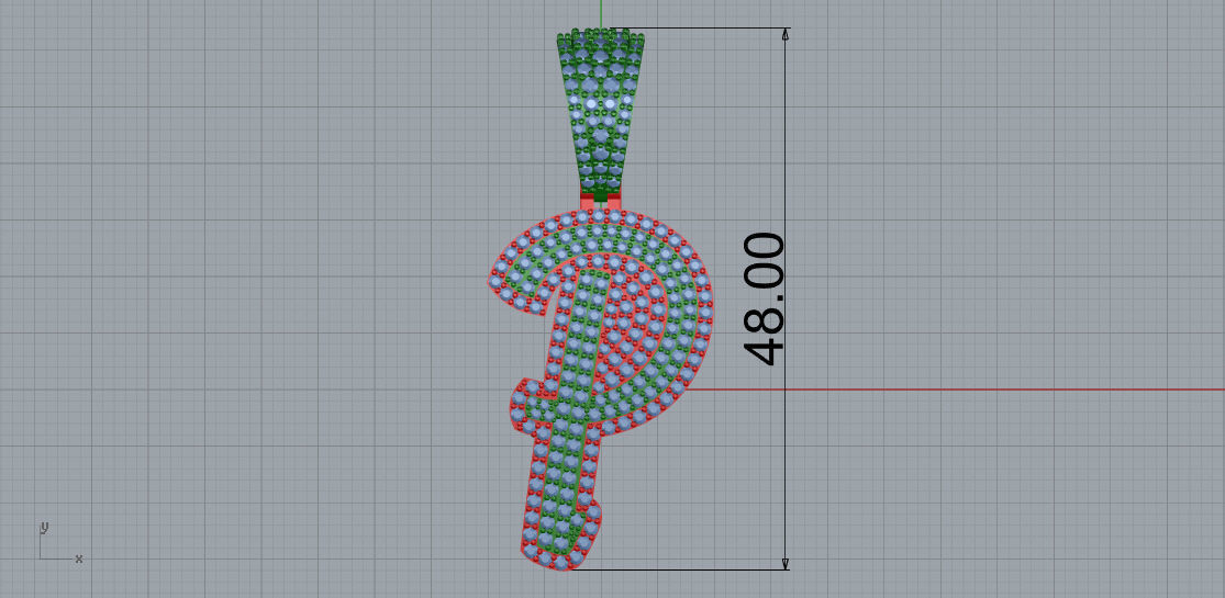 CURVED LETTER P 3D print model_7