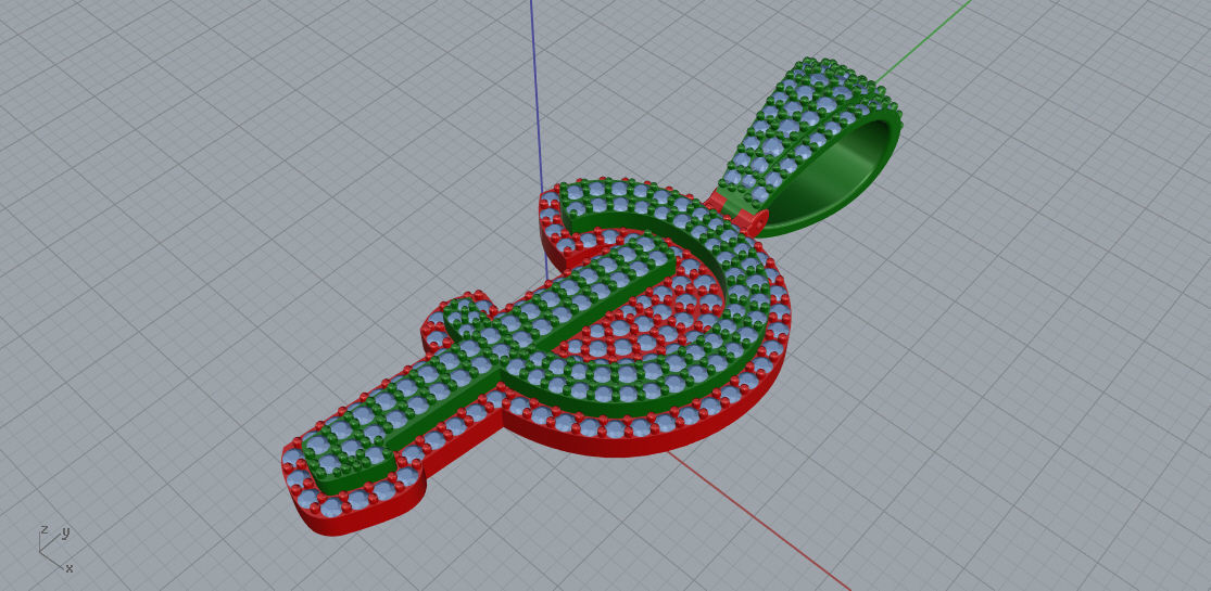 CURVED LETTER P 3D print model_6