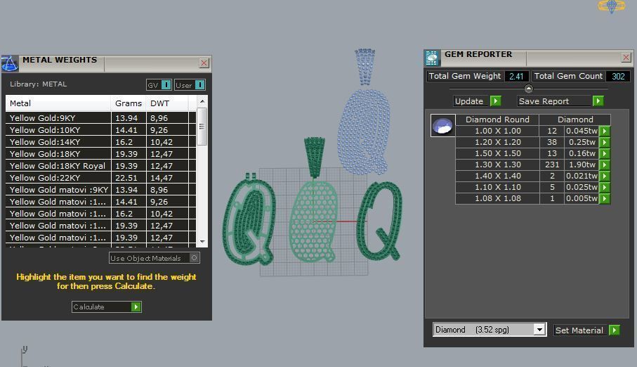 CURVED LETTER Q 3D print model_2