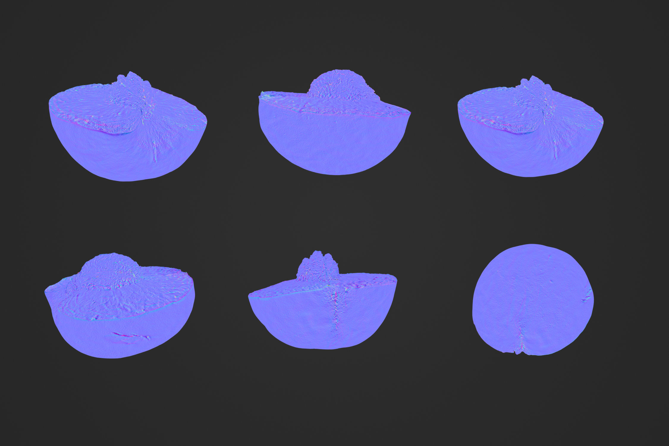 Half Peach 2 - 3D Scan 3D model_2