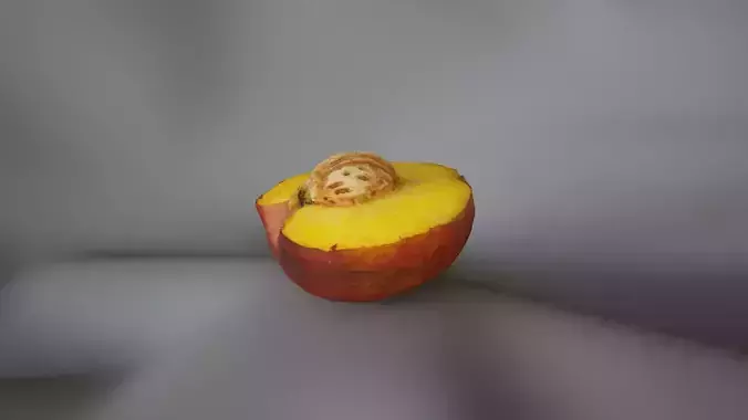 Half Peach 2 - 3D Scan