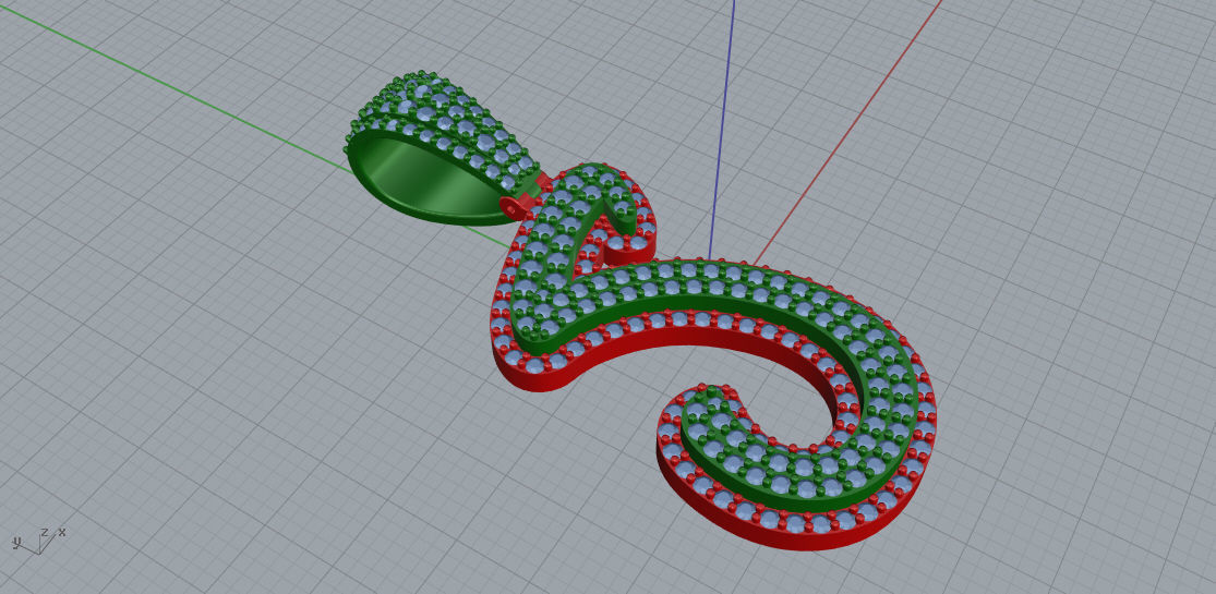 CURVED LETTER S 3D print model_1