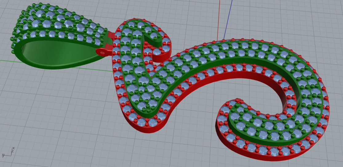 CURVED LETTER S 3D print model_3