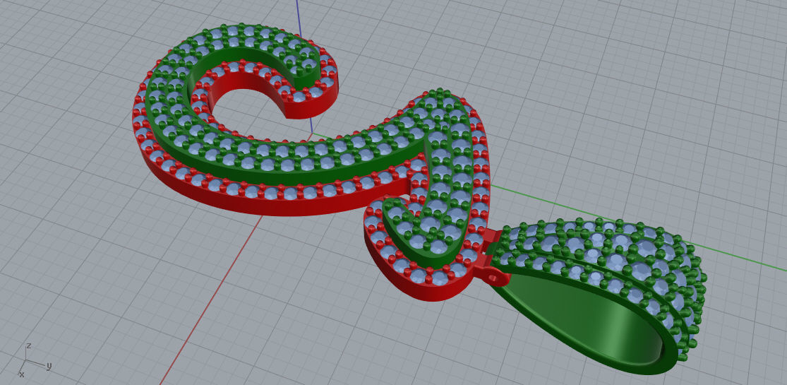 CURVED LETTER S 3D print model_5