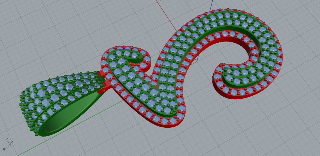 CURVED LETTER S 3D print model_4