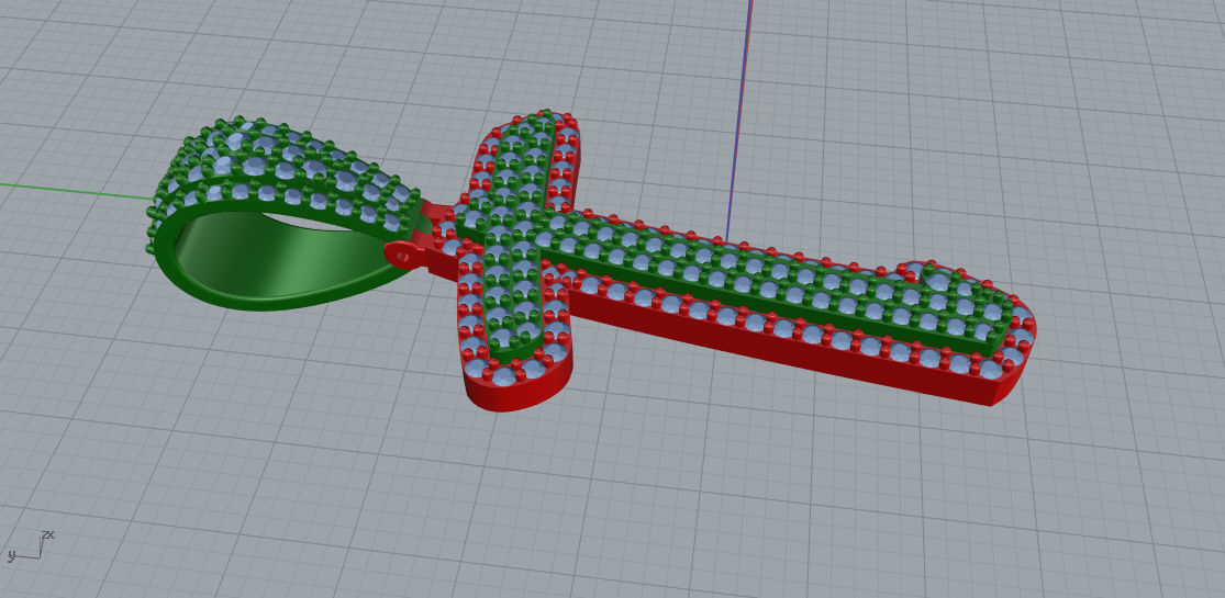 CURVED LETTER T 3D print model_3