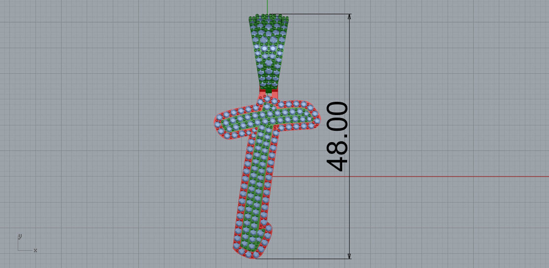 CURVED LETTER T 3D print model_7