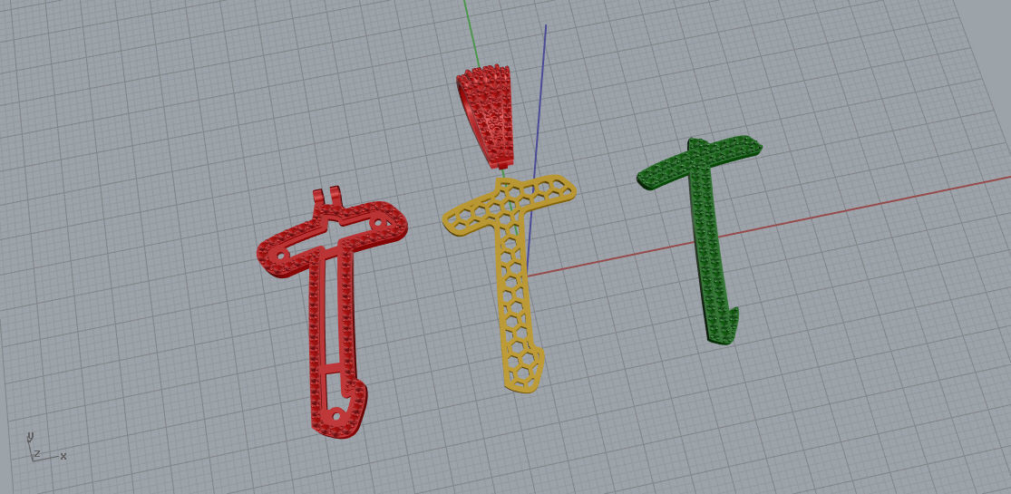 CURVED LETTER T 3D print model_9