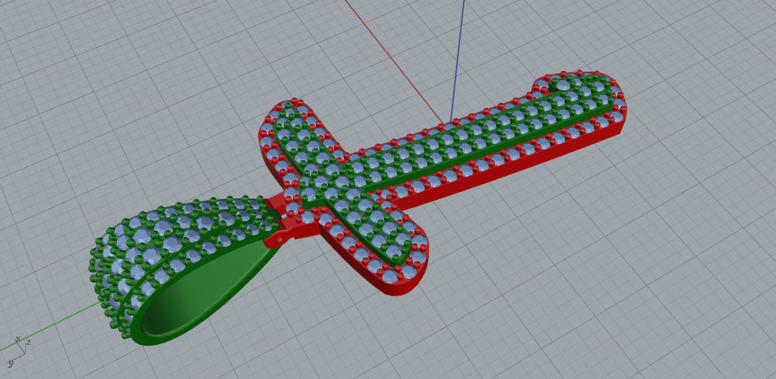 CURVED LETTER T 3D print model_4