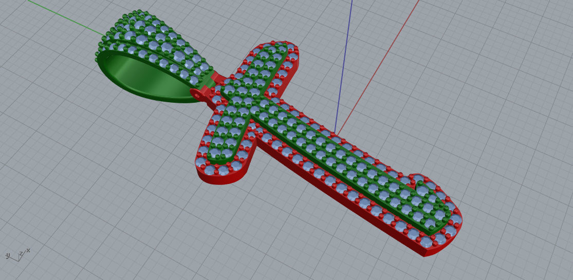 CURVED LETTER T 3D print model_1