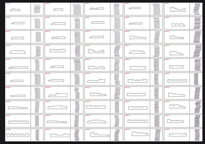 1115 Molding Profile 3D model