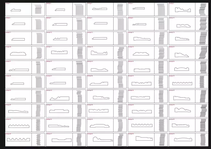 1115 Molding Profile 3D model