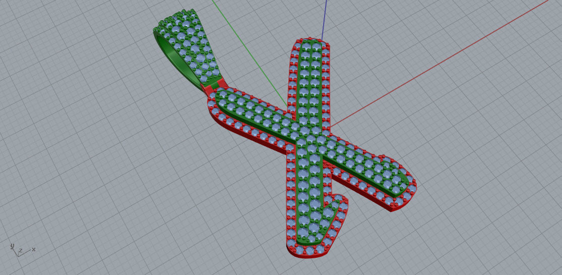 CURVED LETTER X 3D print model_1