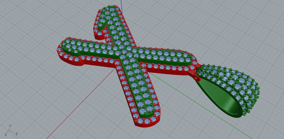 CURVED LETTER X 3D print model_5