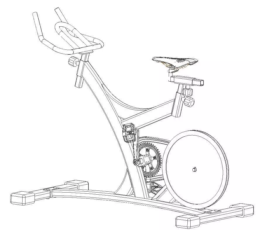Stationary bicycle 3D model