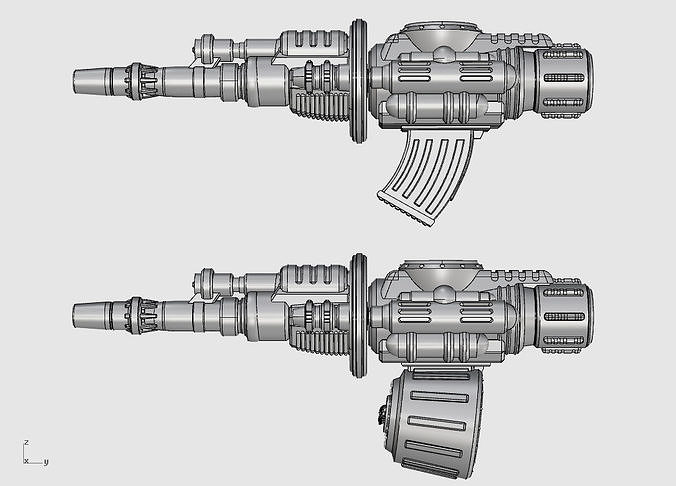 AUTOMATIC RIFLE CANNON FOR QUESTING KNIGHTS Free 3D print model