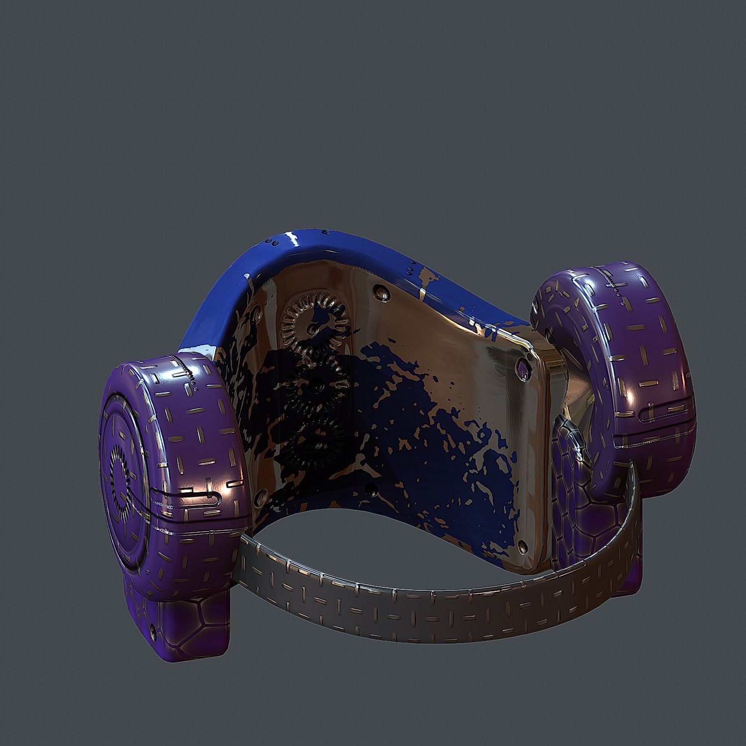 Gas mask helmet 3d model scifi Low-poly Low-poly 3D model_5