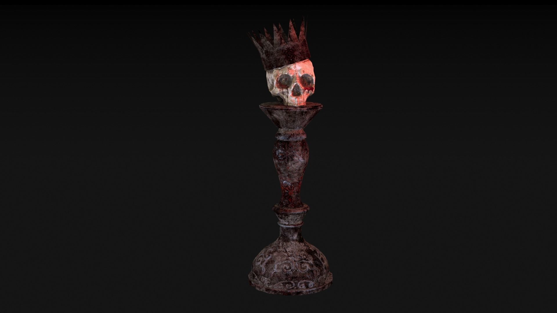 Human Skull Low Poly Low-poly 3D model_1