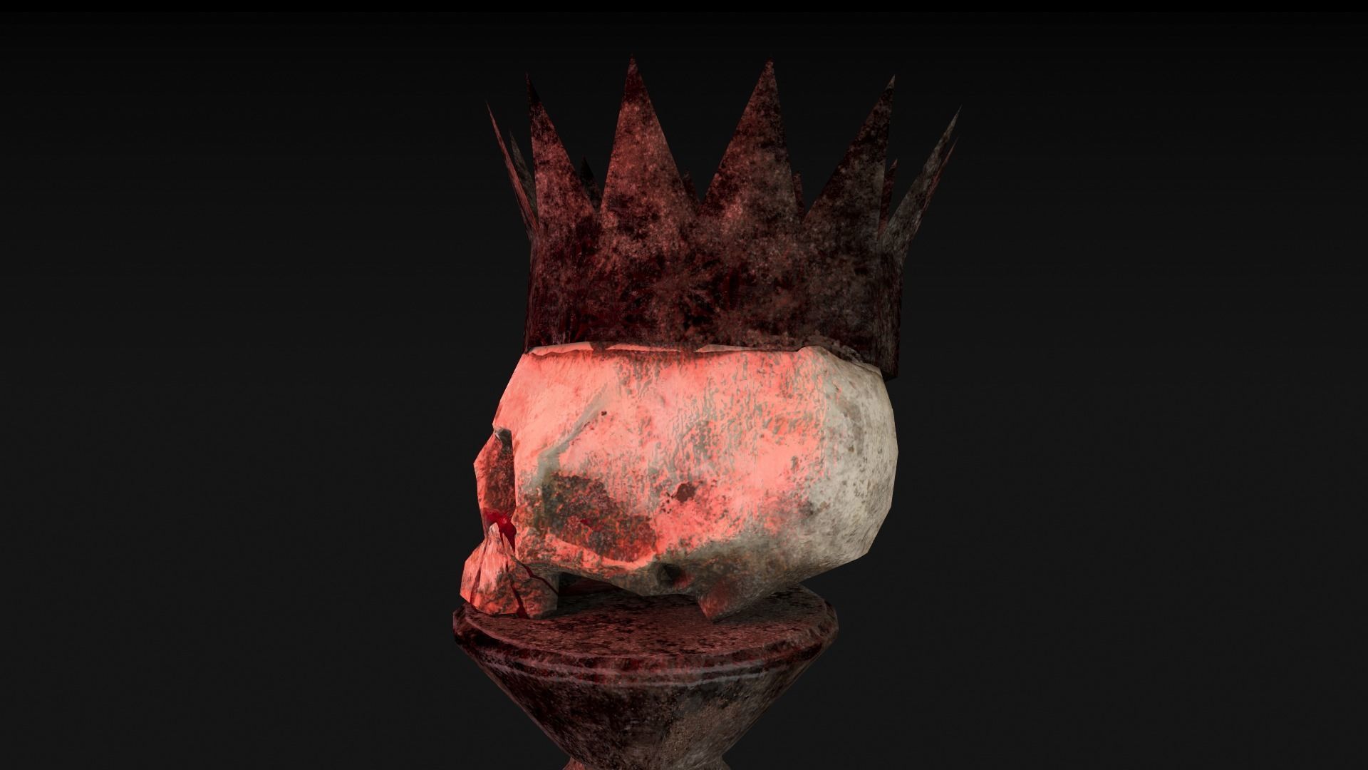 Human Skull Low Poly Low-poly 3D model_10