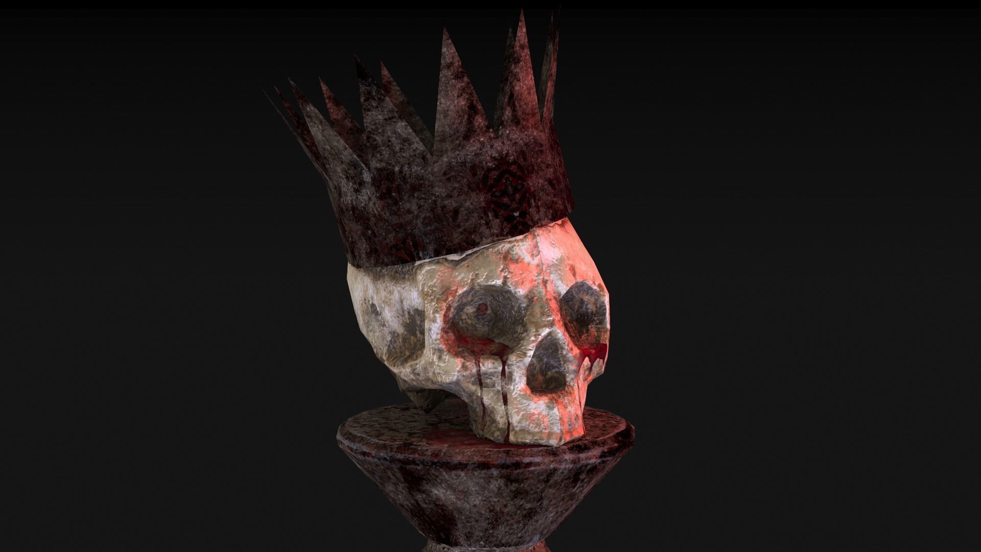 Human Skull Low Poly Low-poly 3D model_8