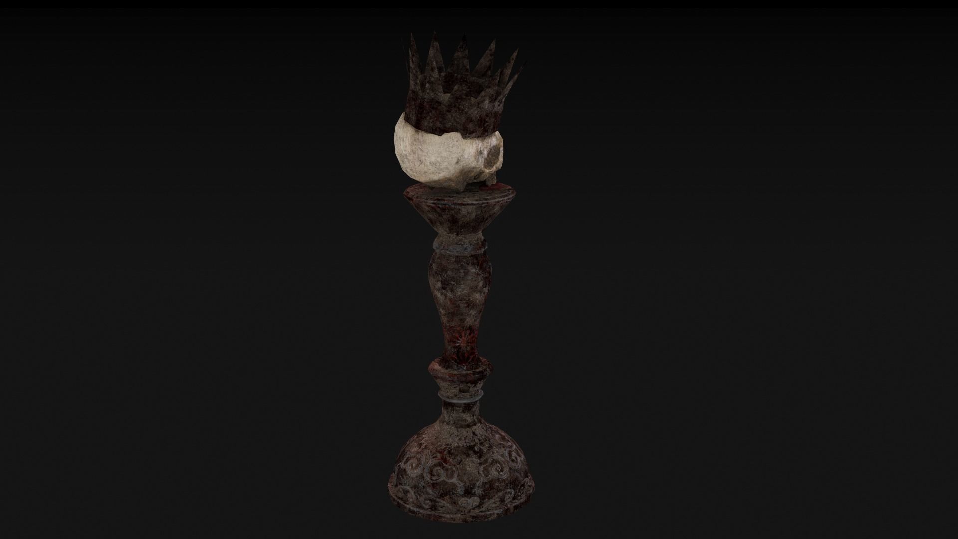 Human Skull Low Poly Low-poly 3D model_2