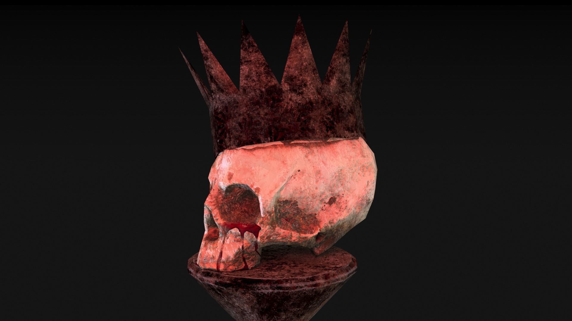 Human Skull Low Poly Low-poly 3D model_11