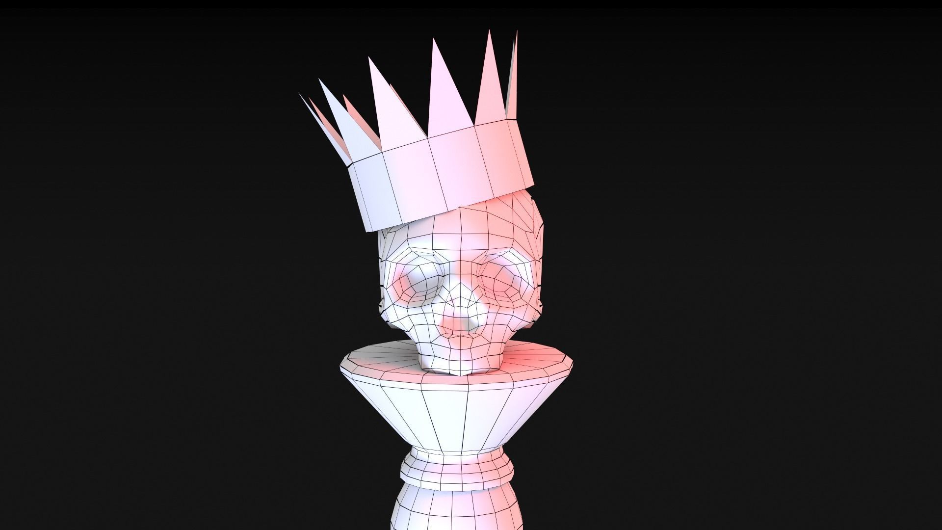 Human Skull Low Poly Low-poly 3D model_23