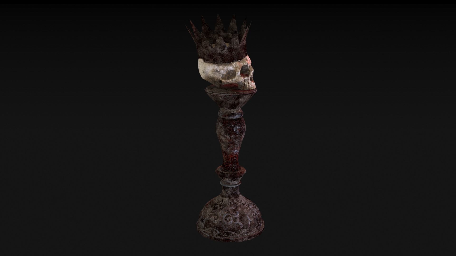 Human Skull Low Poly Low-poly 3D model_3