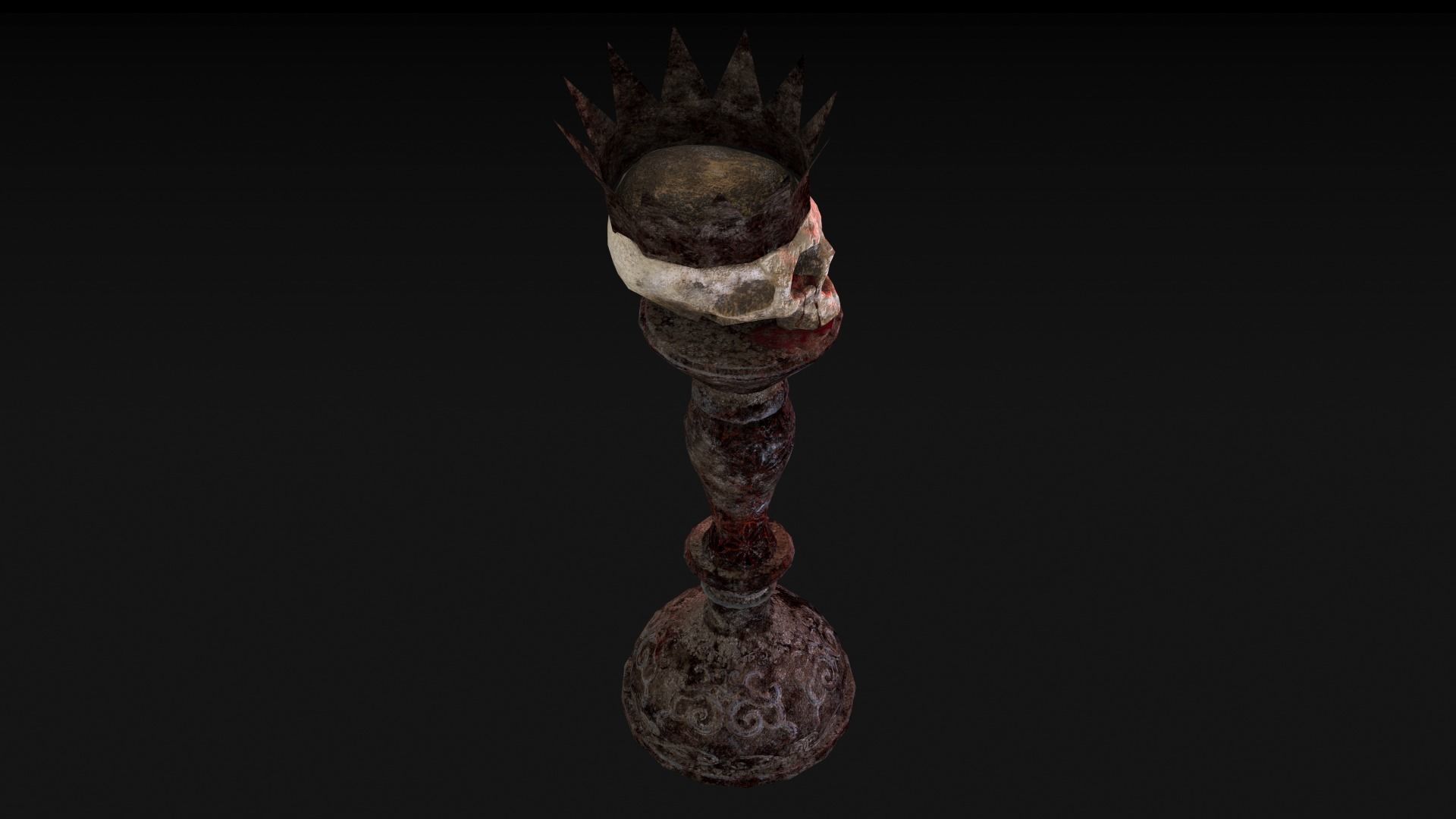 Human Skull Low Poly Low-poly 3D model_15