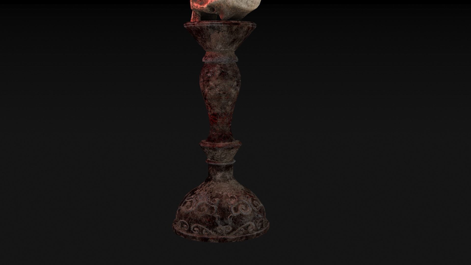 Human Skull Low Poly Low-poly 3D model_6