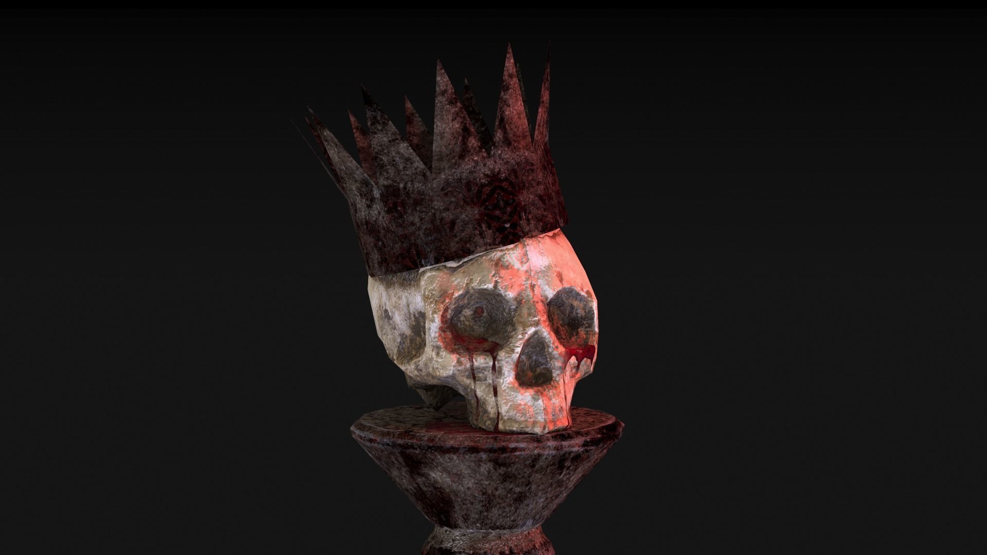 Human Skull Low Poly Low-poly 3D model_5